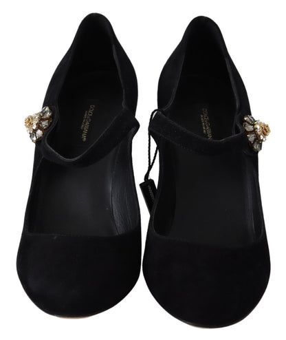 Escarpins Mary Janes en daim noir Dolce &amp; Gabbana