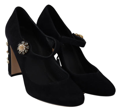 Escarpins Mary Janes en daim noir Dolce &amp; Gabbana