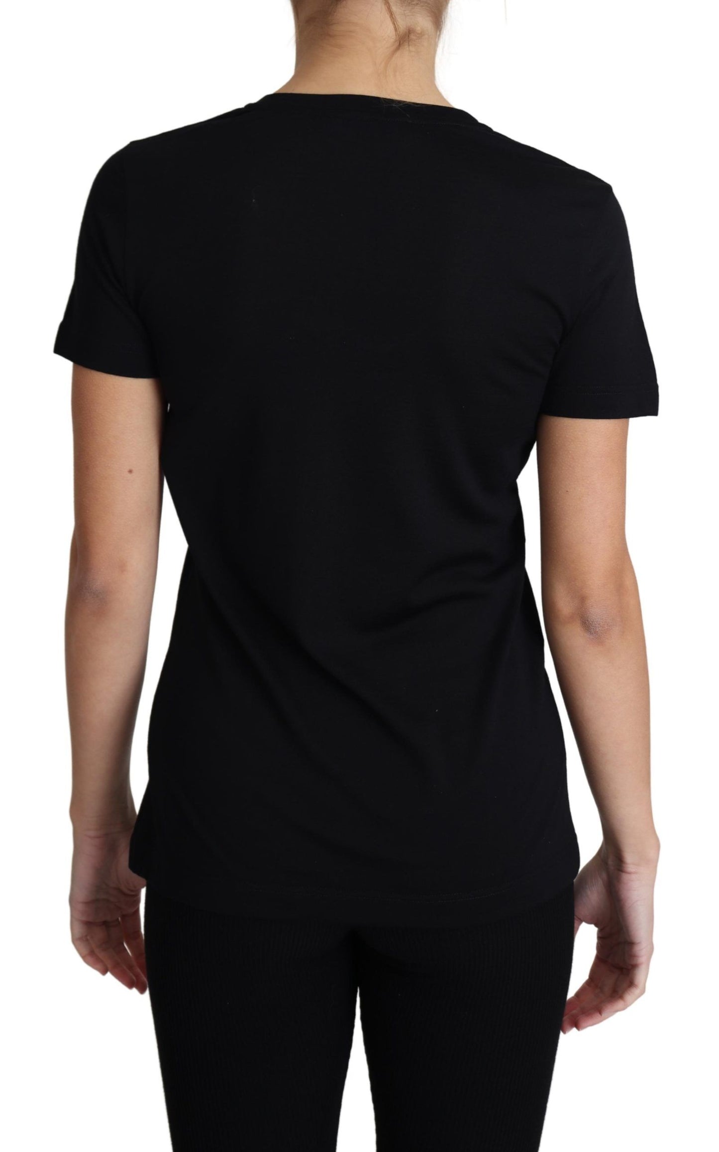 Dolce &amp; gabbana t-shirt col rond en laine noir