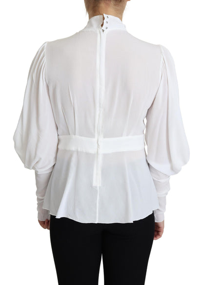 Blouse en viscose blanc neige Dolce &amp; gabbana