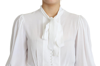 Blouse en viscose blanc neige Dolce &amp; gabbana