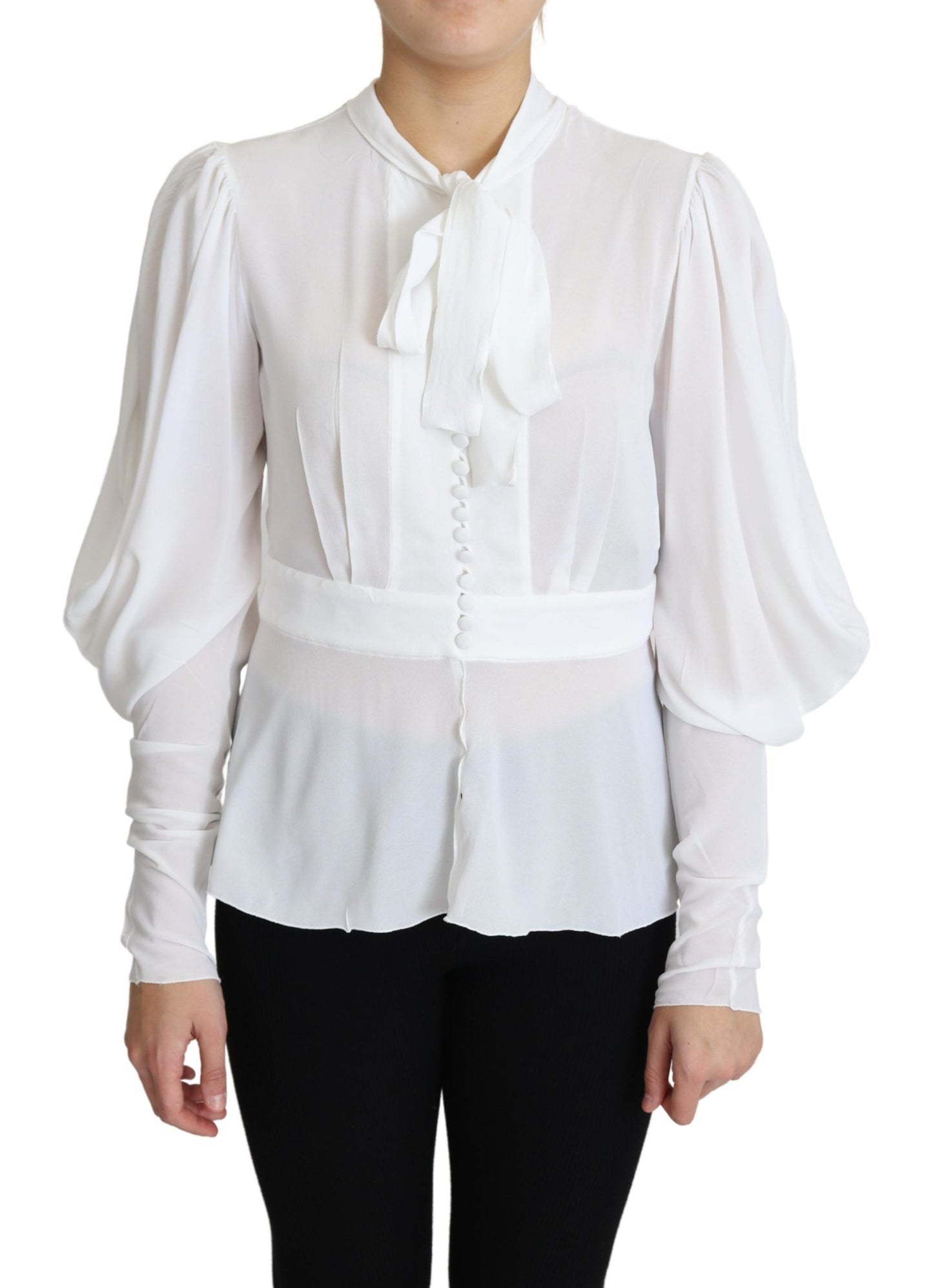 Blouse en viscose blanc neige Dolce &amp; gabbana