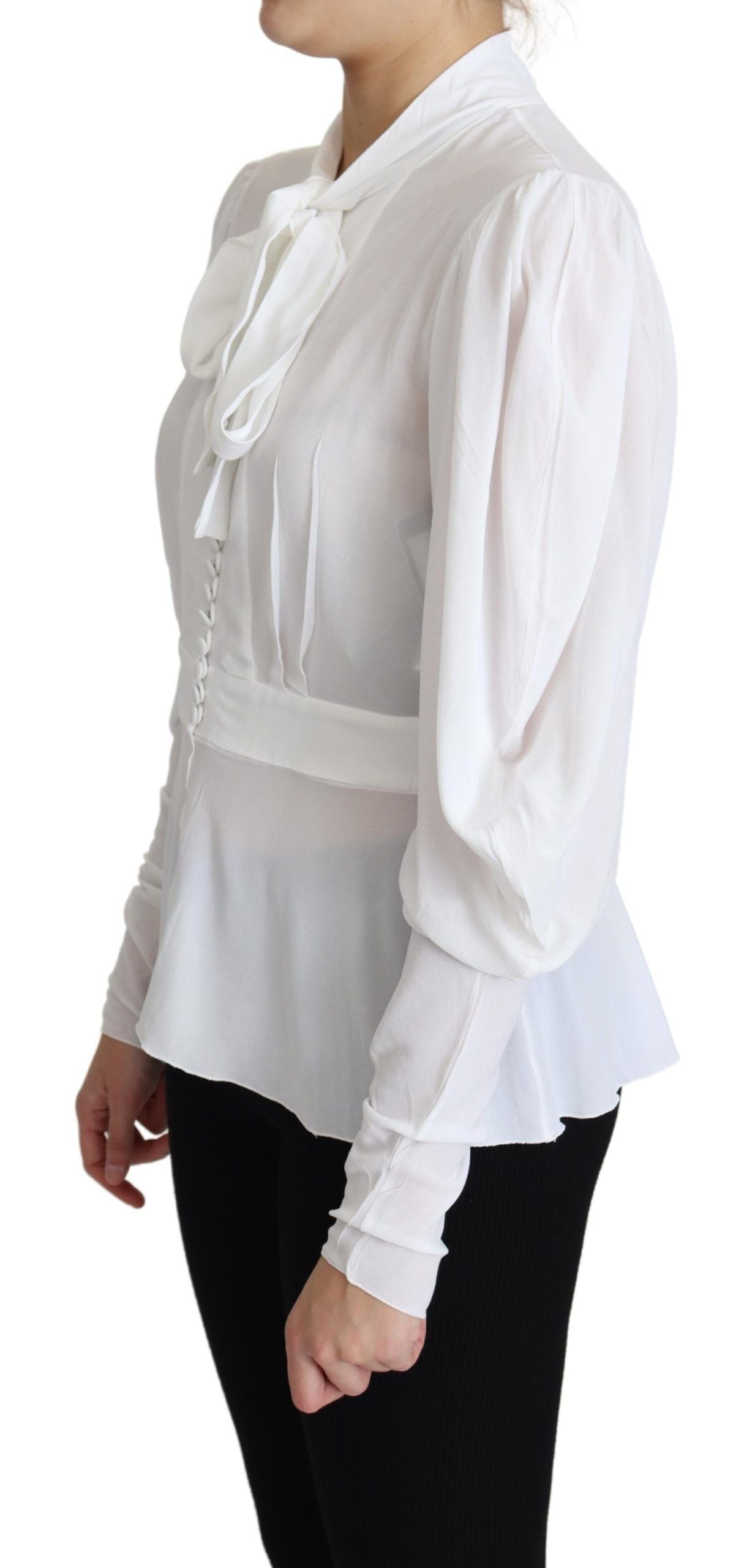 Blouse en viscose blanc neige Dolce &amp; gabbana