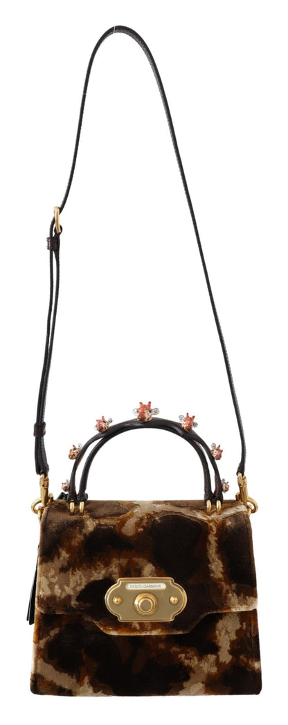 Sac de bienvenue à motif girafe Dolce &amp; Gabbana avec accents dorés