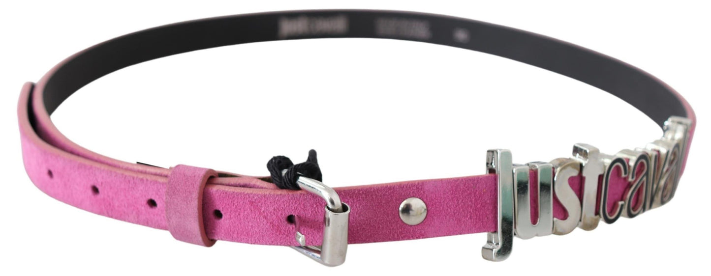 Ceinture en cuir rose fuschia Just Cavalli