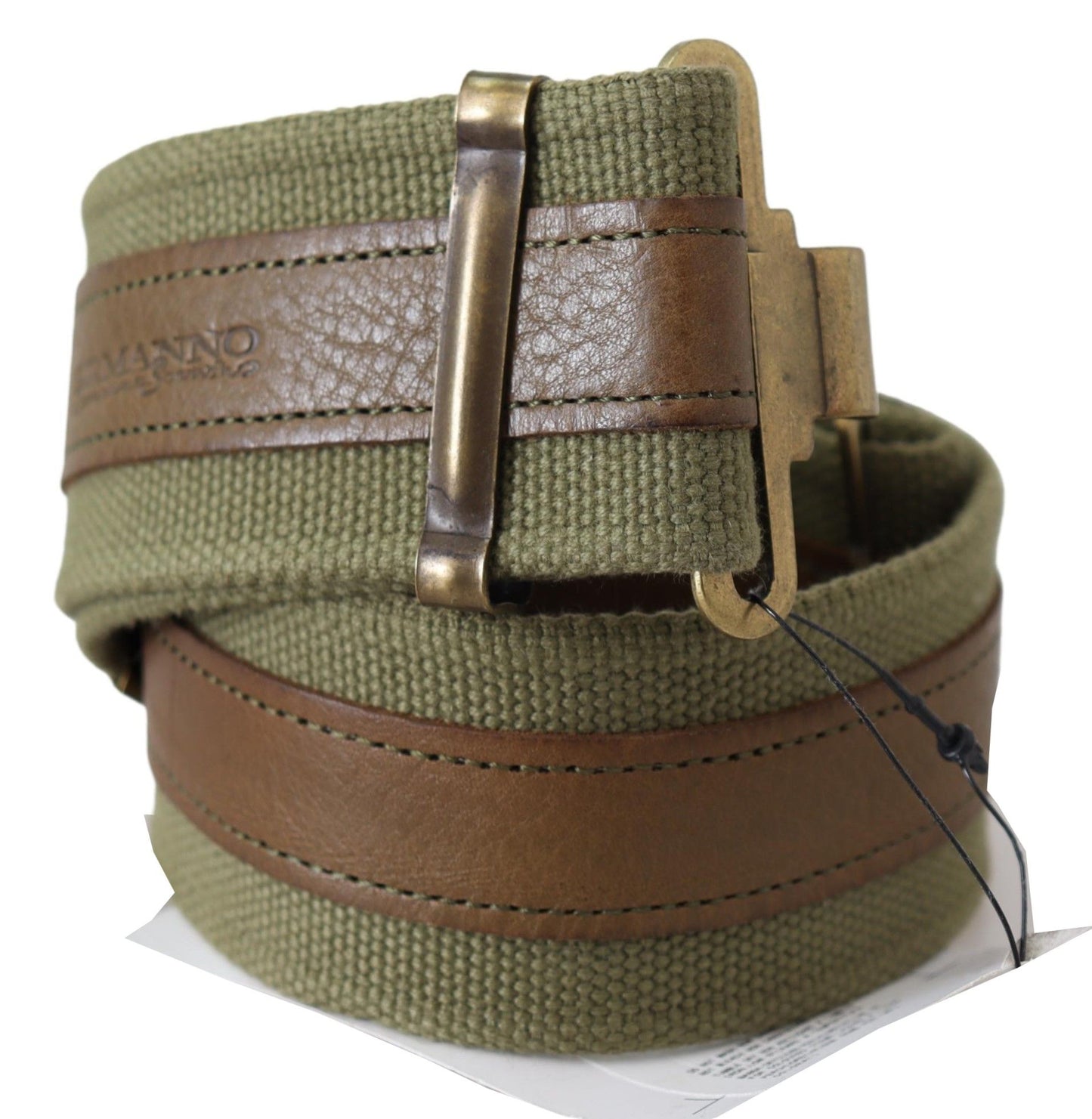 Ceinture rustique vert armée Ermanno scervino