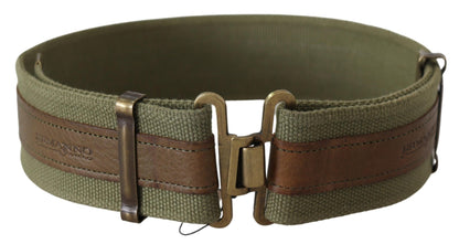 Ceinture rustique vert armée Ermanno scervino