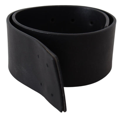 Ceinture en cuir noir massif Gf Ferre