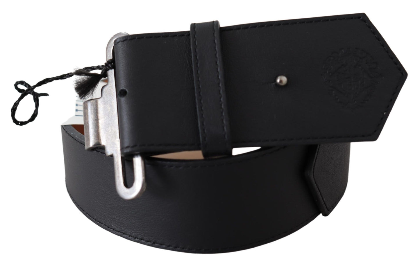 Ceinture noire réglable en cuir Ermanno Scervino