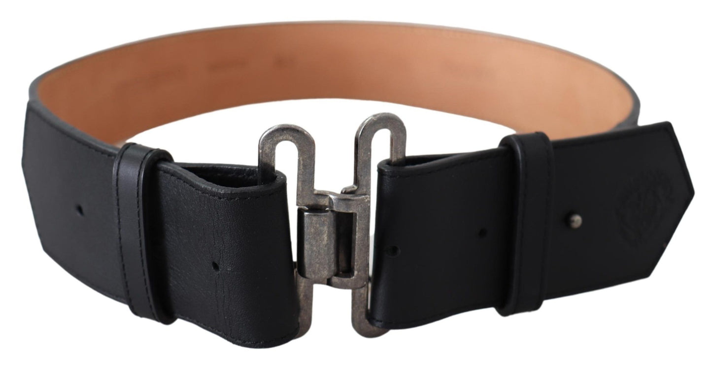 Ceinture noire réglable en cuir Ermanno Scervino