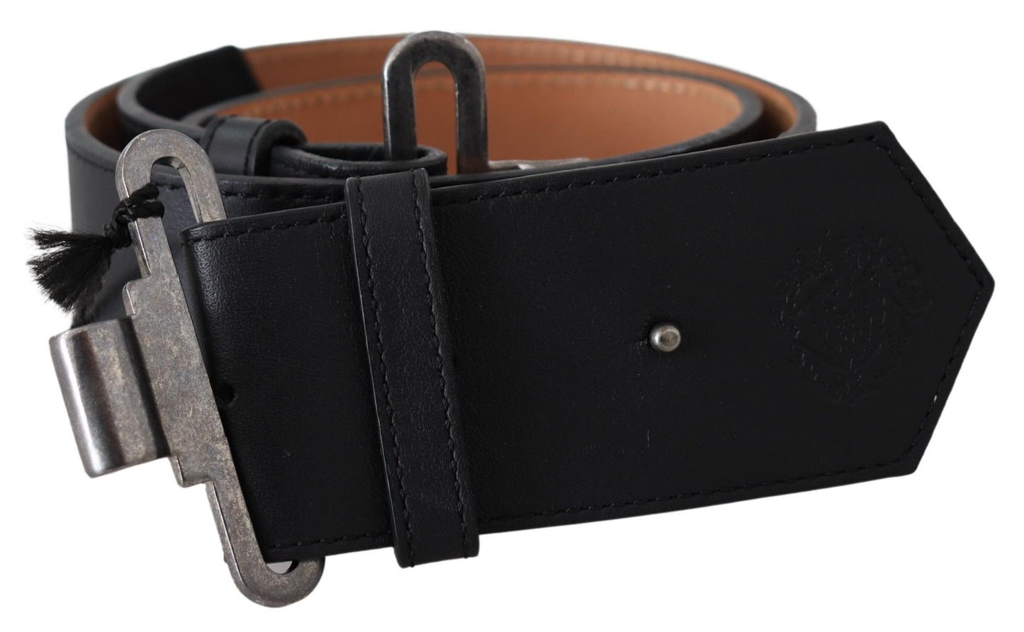 Ceinture noire réglable en cuir Ermanno Scervino