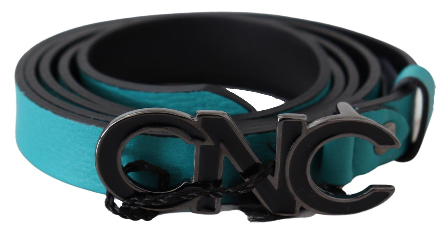 Costume national ceinture de mode en cuir bleu vert