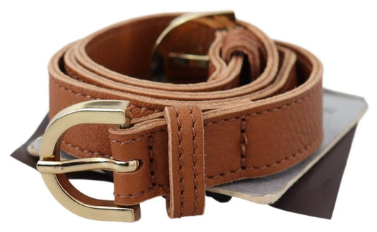 Ceinture double boucle Scervino street en cuir marron