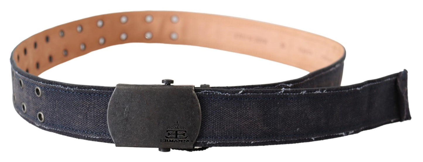 Ceinture en cuir bleu Ermanno Scervino