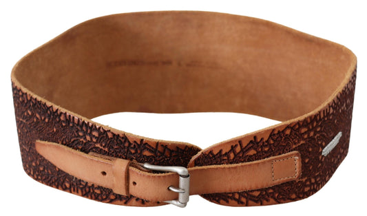 Ceinture mode en cuir marron Scervino street