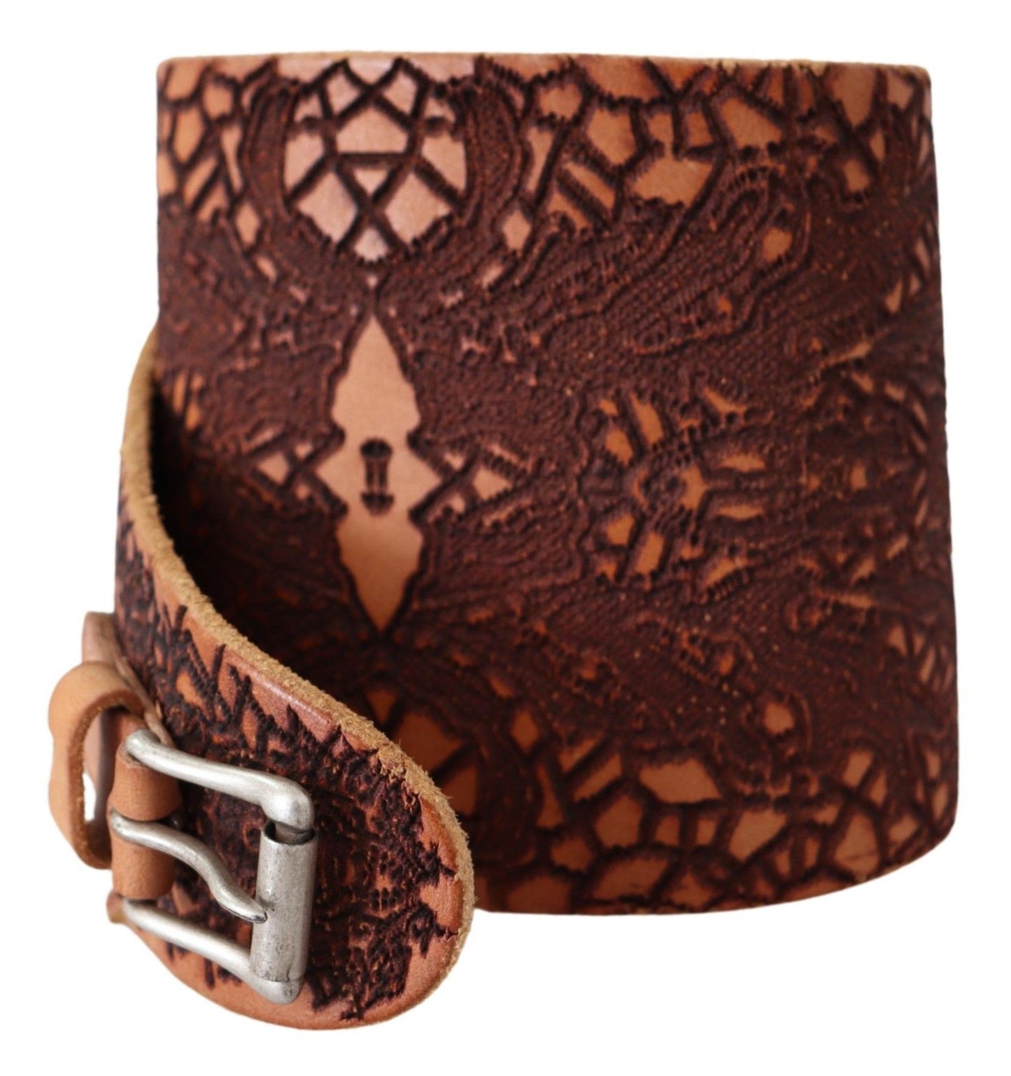 Ceinture mode en cuir marron Scervino street