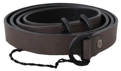 Costume national ceinture en cuir marron foncé