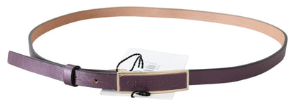 Ceinture en cuir marron Gf Ferre avec boucle dorée