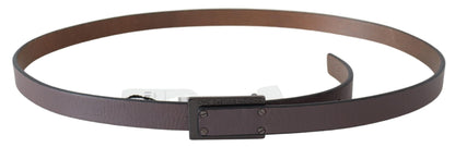 Costume national ceinture en cuir marron foncé