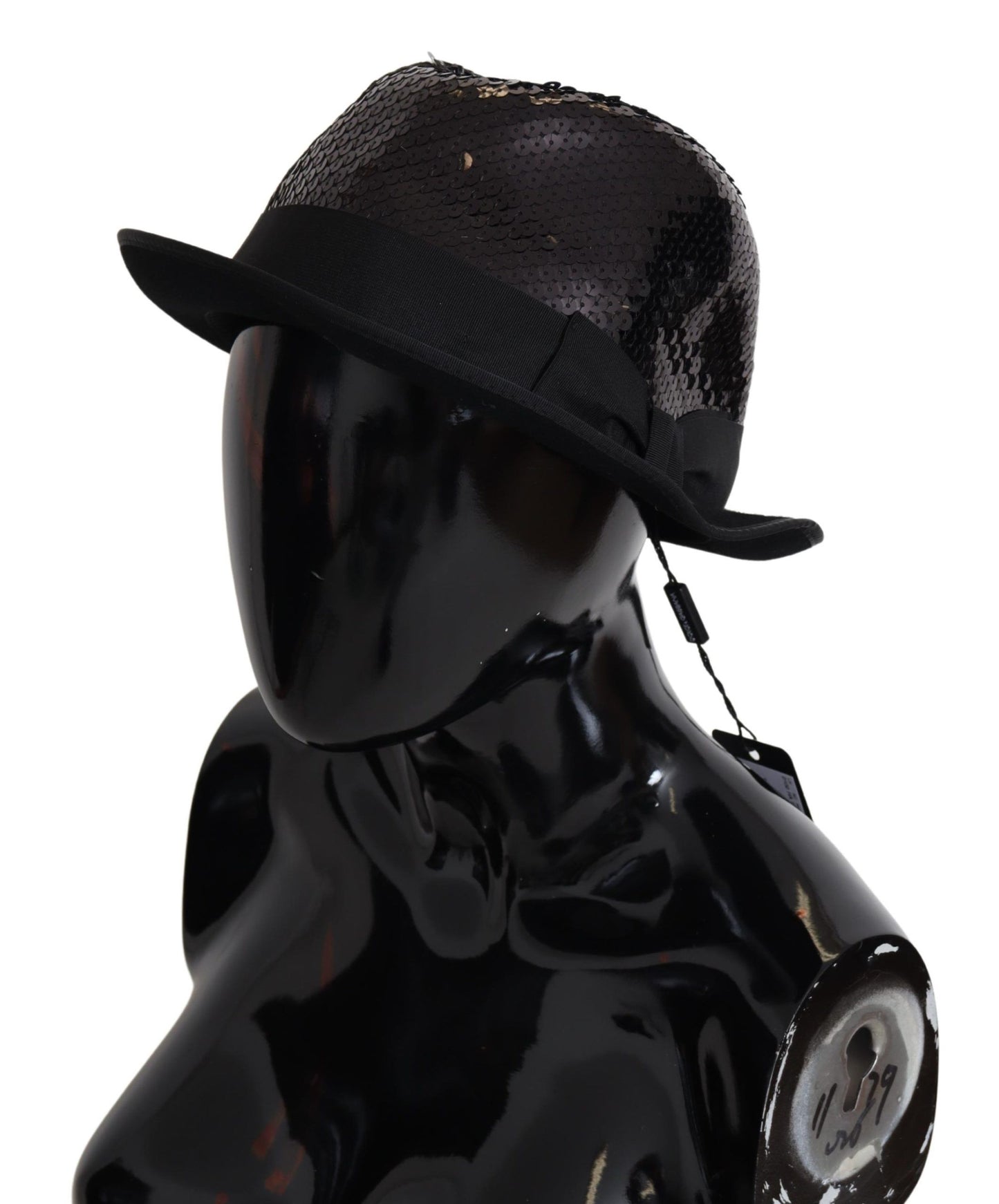 Chapeau fedora noir à sequins Dolce &amp; Gabbana