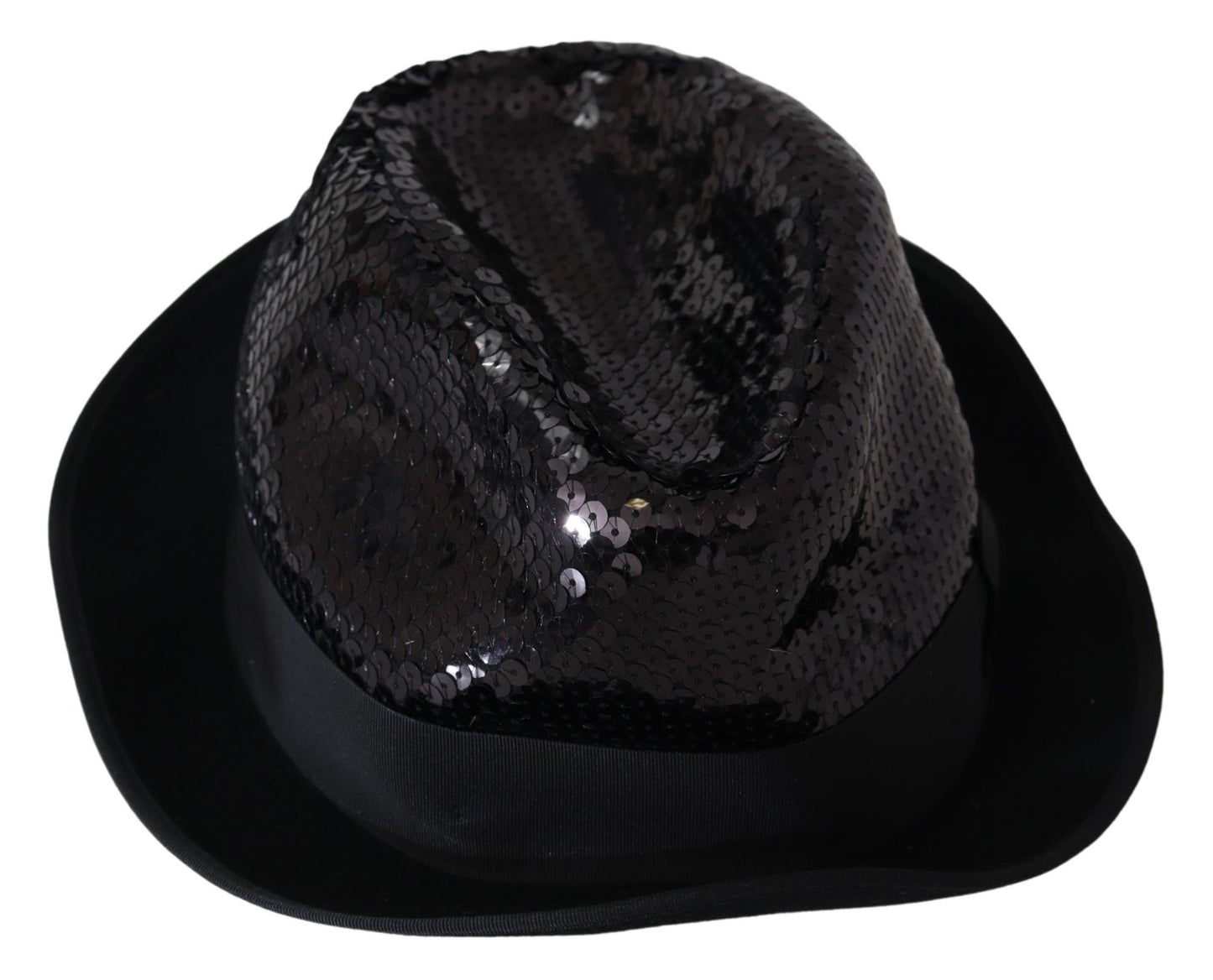 Chapeau fedora noir à sequins Dolce &amp; Gabbana