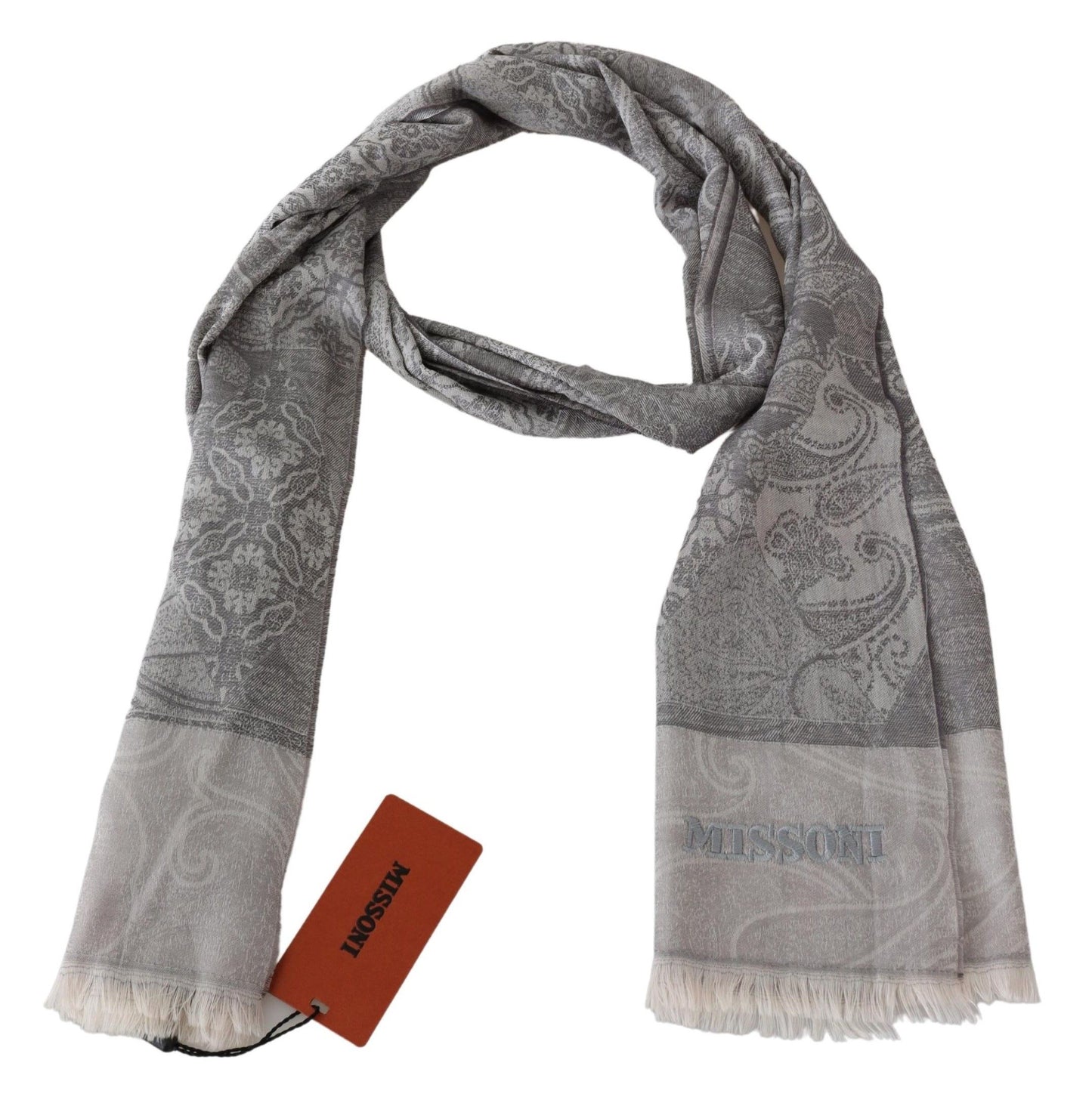 Missoni - Écharpe en laine à motif cachemire - Gris