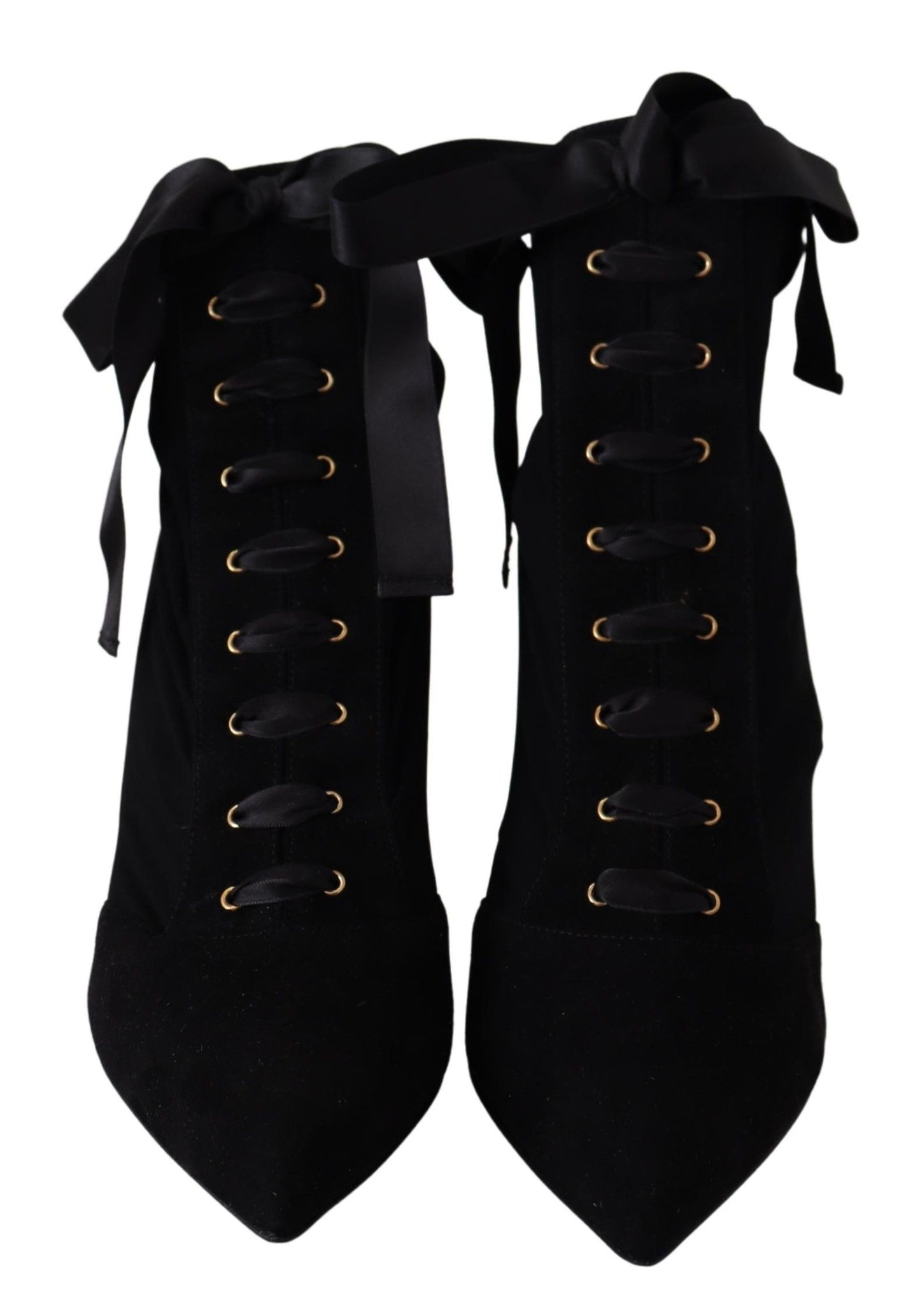 Bottines à talon noires Dolce &amp; gabbana avec semelle en cuir