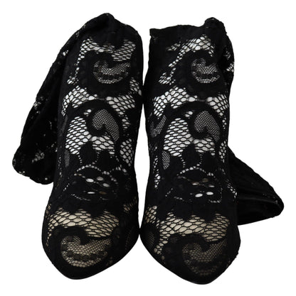 Escarpins chaussettes stretch noirs Dolce &amp; gabbana