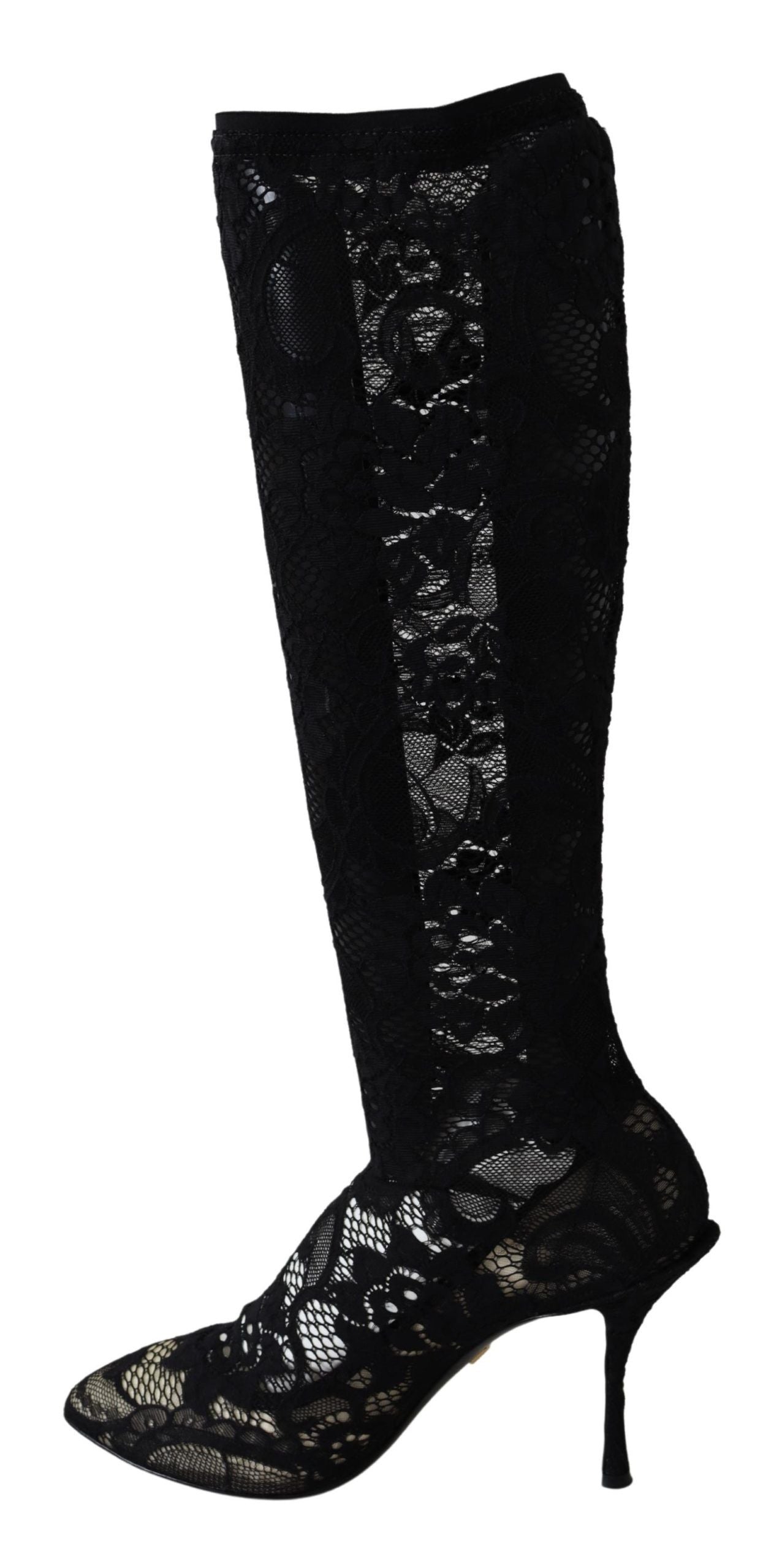 Escarpins chaussettes stretch noirs Dolce &amp; gabbana