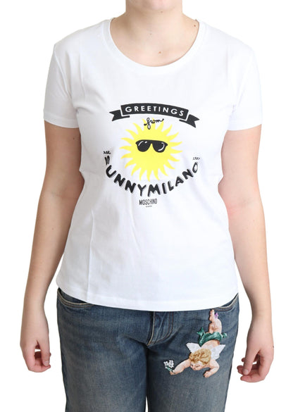 Moschino t-shirt en coton imprimé sunny milano