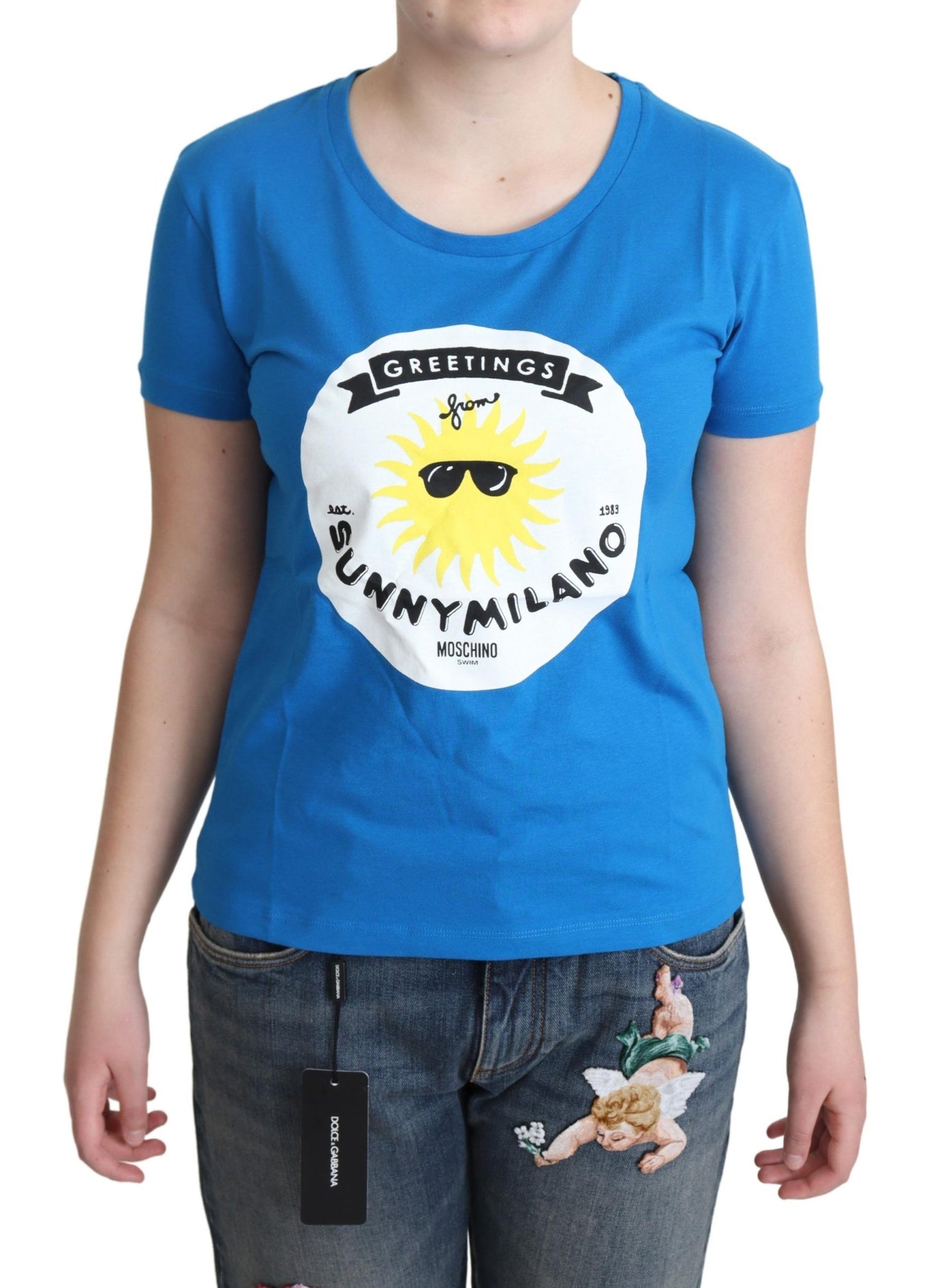 Moschino sunny milano t-shirt col rond