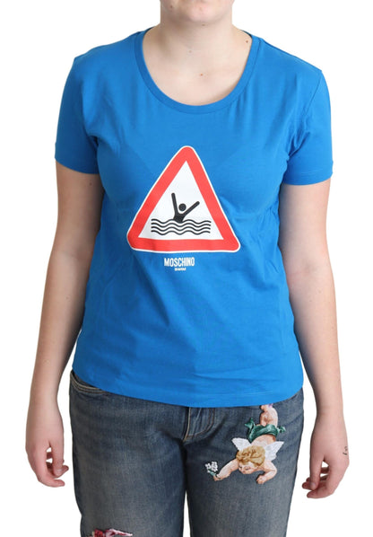 Moschino t-shirt en coton graphique triangle