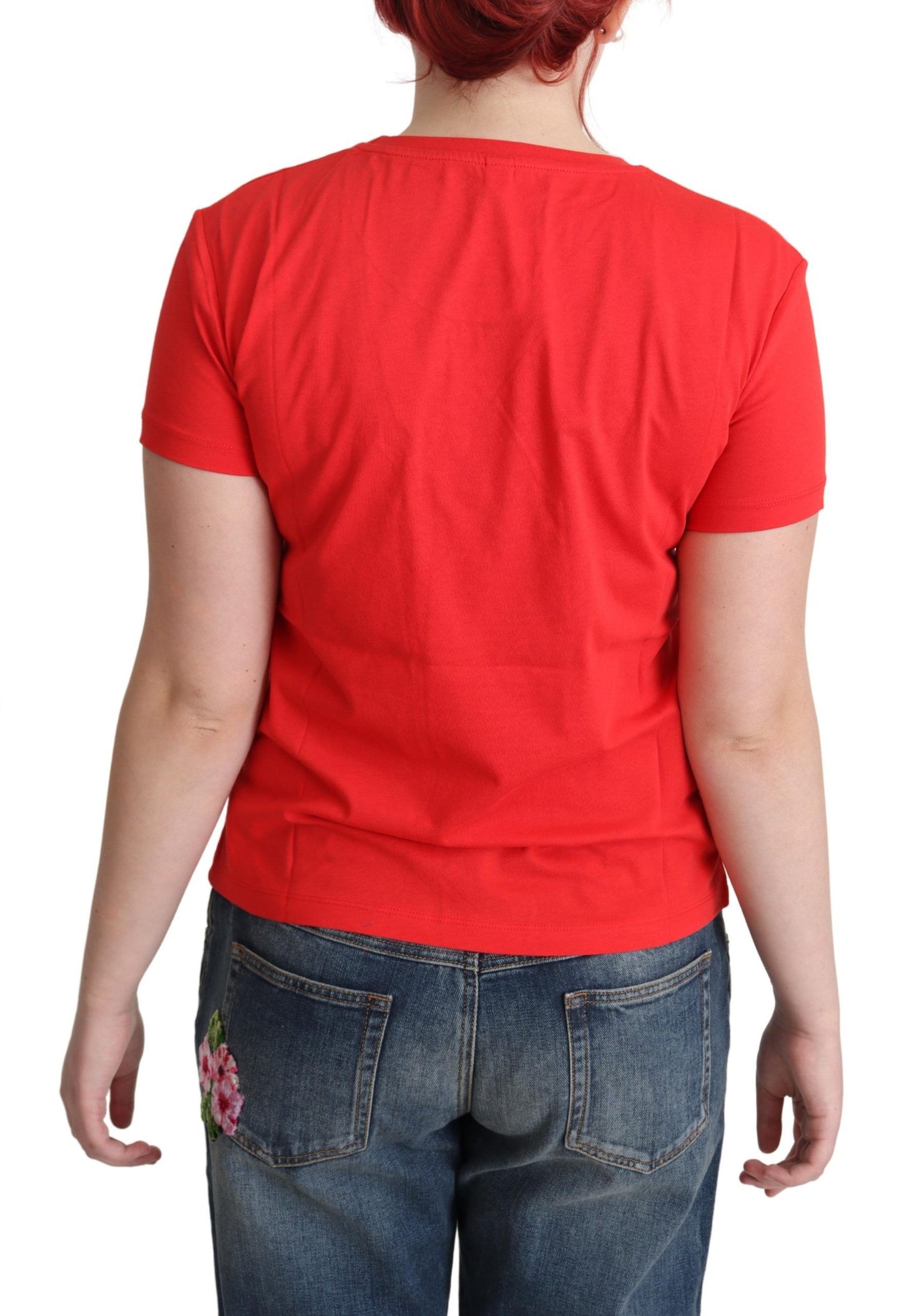 Moschino t-shirt en coton graphique rouge