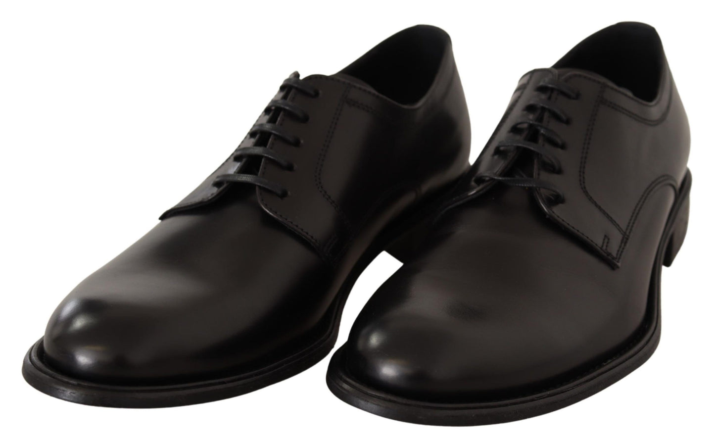 Chaussures derby formelles en cuir noir Dolce &amp; gabbana