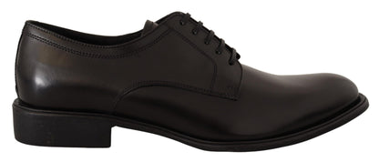 Chaussures derby formelles en cuir noir Dolce &amp; gabbana