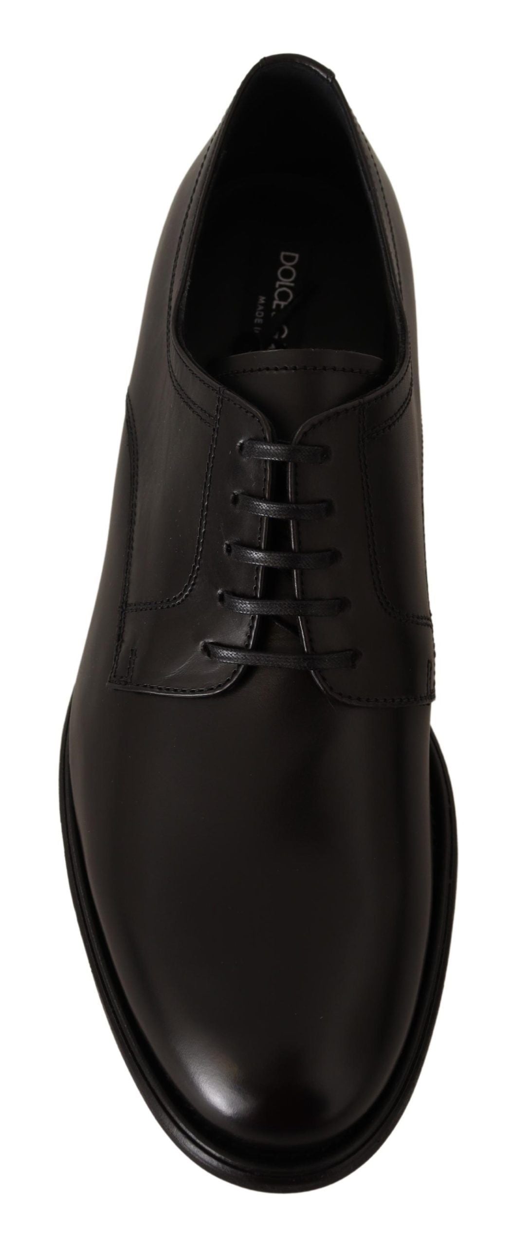 Chaussures derby formelles en cuir noir Dolce &amp; gabbana