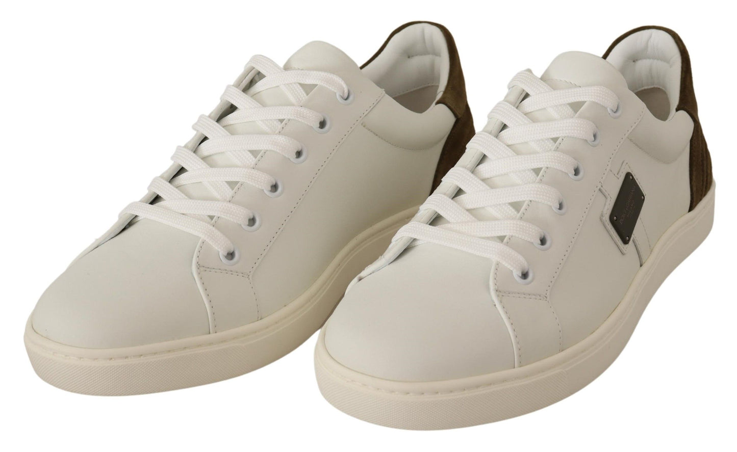 Baskets Dolce &amp; Gabbana en cuir blanc pour homme