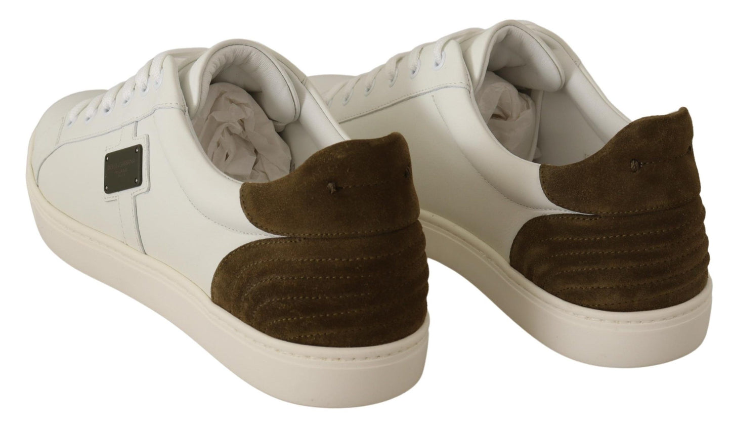 Baskets Dolce &amp; Gabbana en cuir blanc pour homme