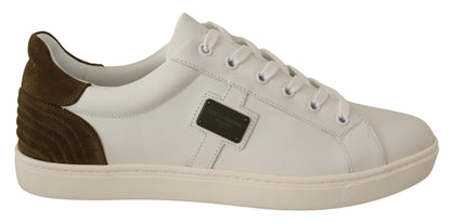 Baskets Dolce &amp; Gabbana en cuir blanc pour homme