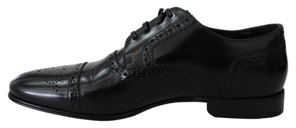 Dolce &amp; gabbana chaussures derby formelles en cuir noir