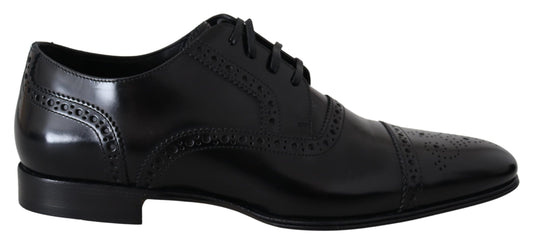 Dolce &amp; gabbana chaussures derby formelles en cuir noir