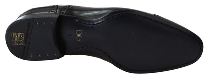 Dolce &amp; gabbana chaussures derby formelles en cuir noir