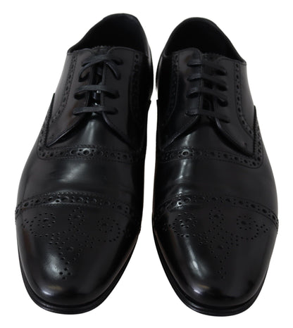 Dolce &amp; gabbana chaussures derby formelles en cuir noir