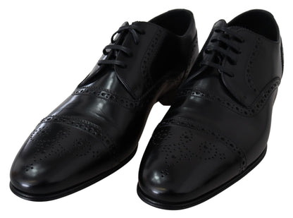 Dolce &amp; gabbana chaussures derby formelles en cuir noir