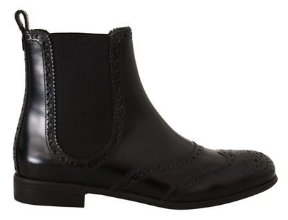 Dolce &amp; Gabbana - Bottines Oxford noires à bout ailé