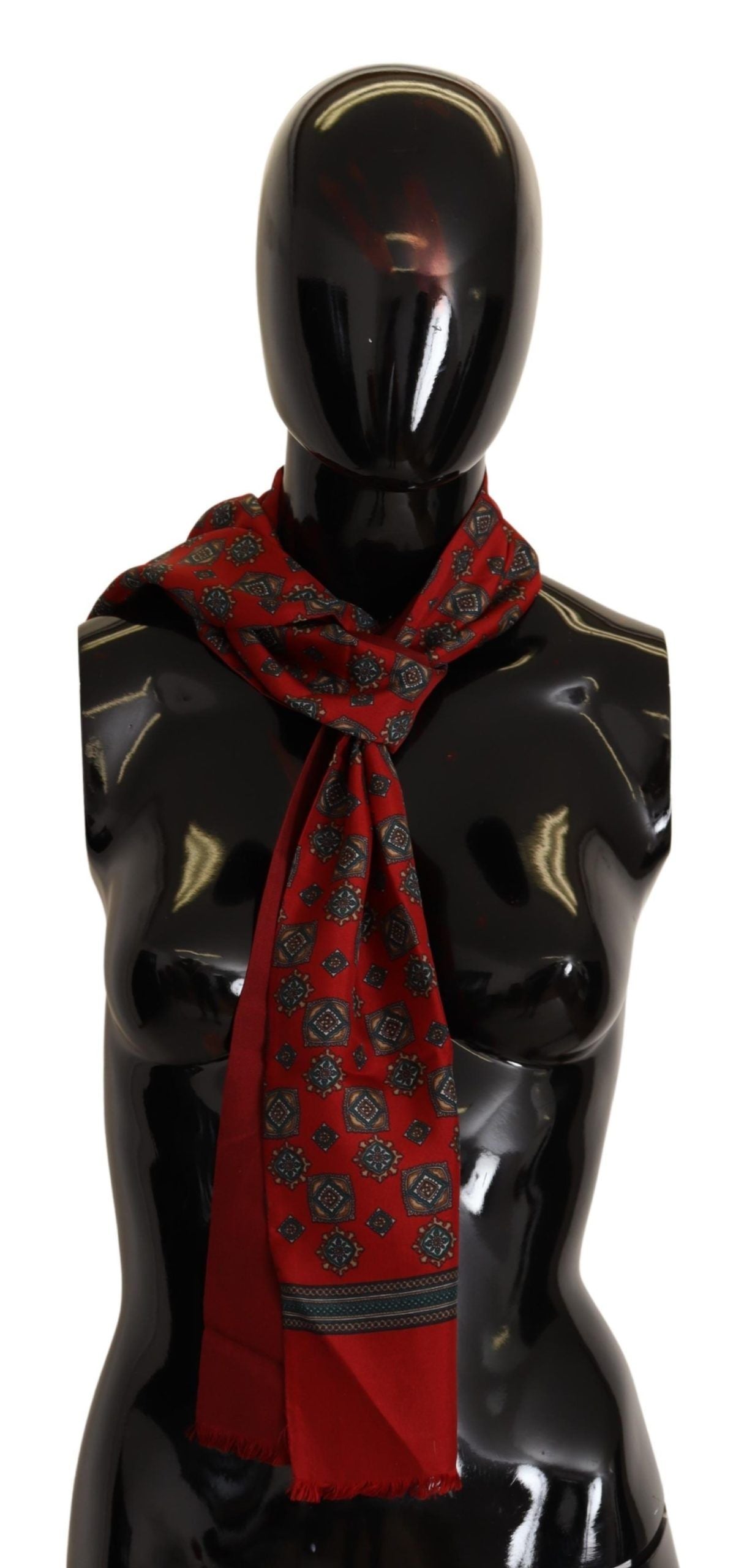 Foulard en soie rouge Dolce &amp; gabbana