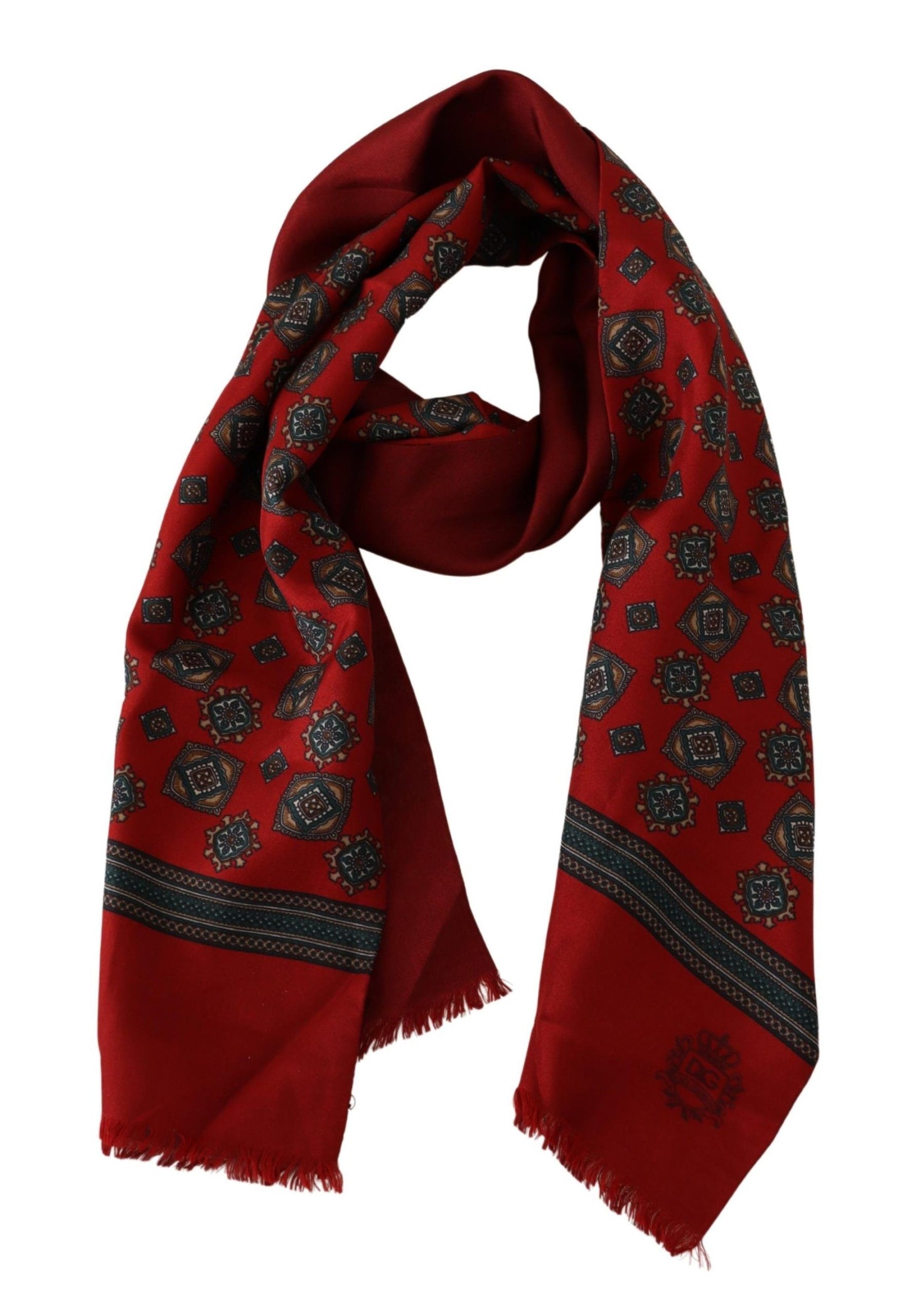 Foulard en soie rouge Dolce &amp; gabbana