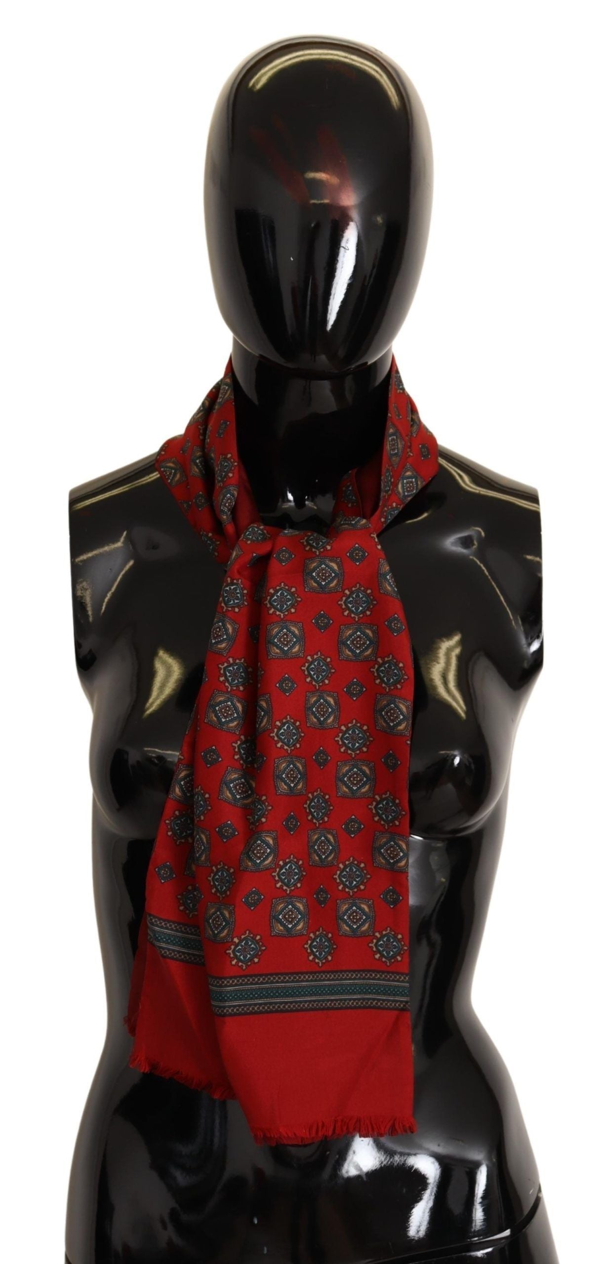 Dolce & Gabbana Elegant Red Silk Scarf