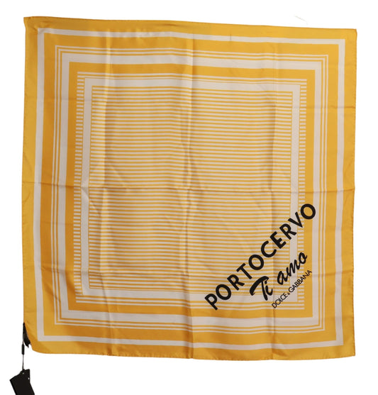 Foulard carré en soie rayé Dolce &amp; gabbana