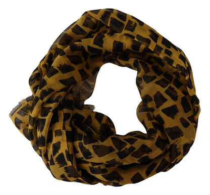 Foulard en soie Dolce &amp; Gabbana en jaune et noir